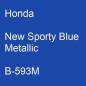 Preview: Honda, New Sporty Blue Metallic, B-593M.